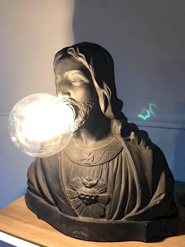 Jesus Christ bubble table lamp