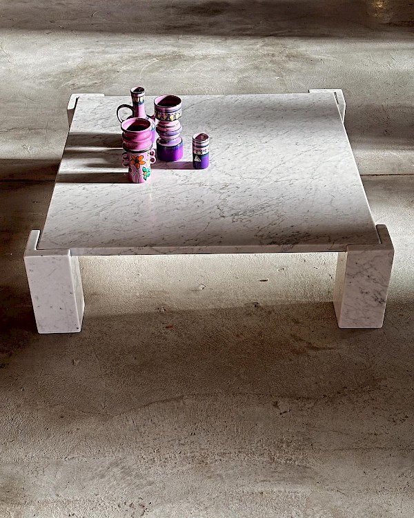 Carrara marble coffee table