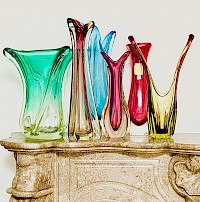 Murano glass vases