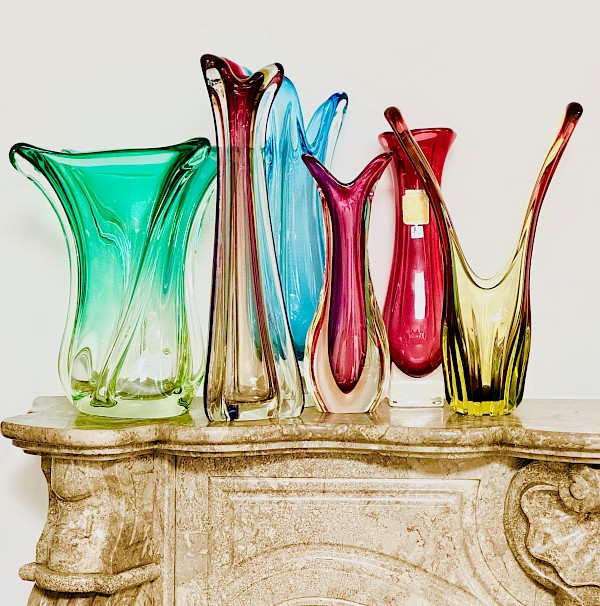 Murano glass vases