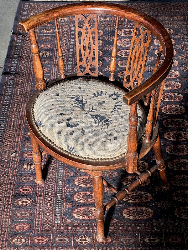 Tub Chair with New Upholstery