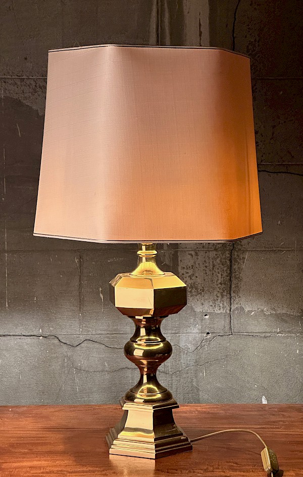 hexagonal brass lamp