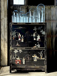 Chinese lacquer cabinet, 20th century