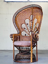 Vintage Bali Style Peacock Chair