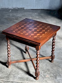 blocked marquetry table