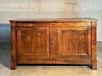 Antique 18th Century Oak 2 Opening Panel Blanket Storage Box Coffer Chest