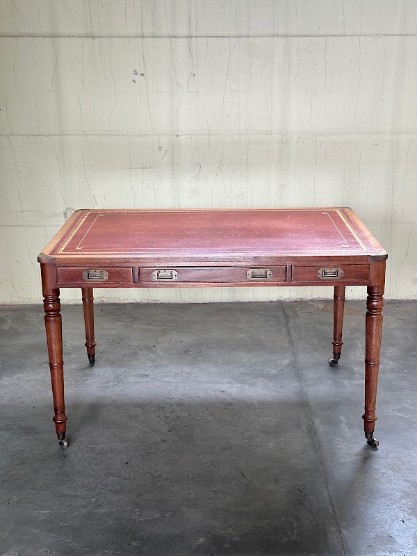 leather top mahogany partner desk