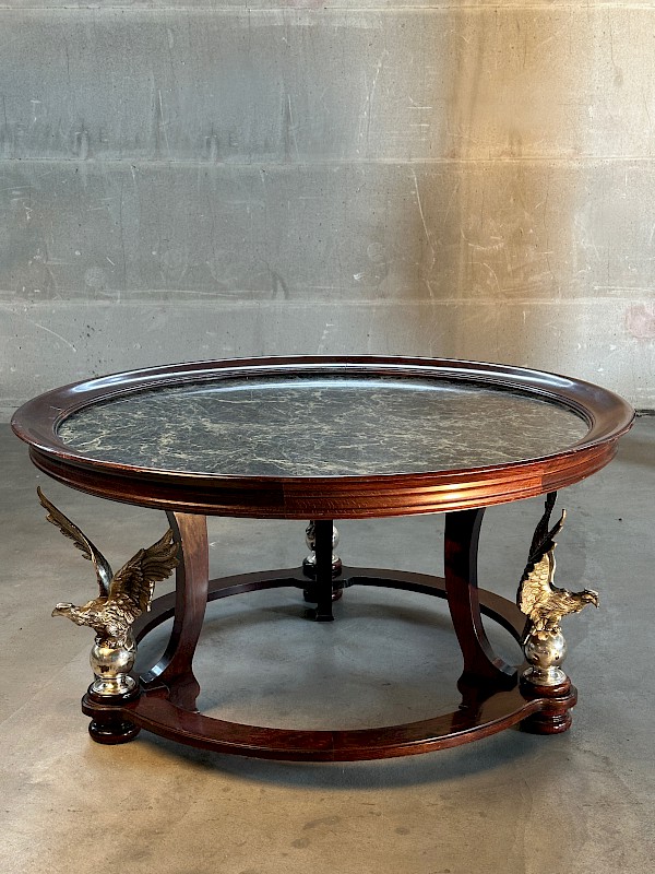 Empire-Style Gueridon Table with Silvered Eagles