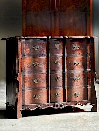 baroque style serpentine chest of drawers