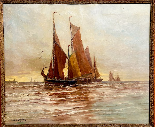 Maritime Masterpiece: "Albert Isidore De Vos" oil on canvas