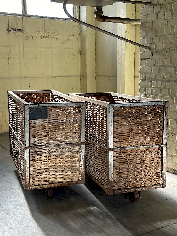 Wicker Laundry Trolleys