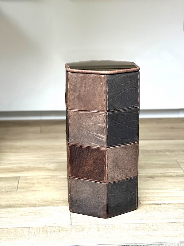 Leather pedestal by De Sede (DS 47 series)