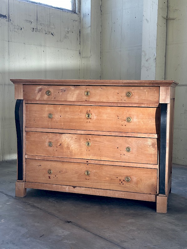 Restoration period French cherry wood chest of drawers