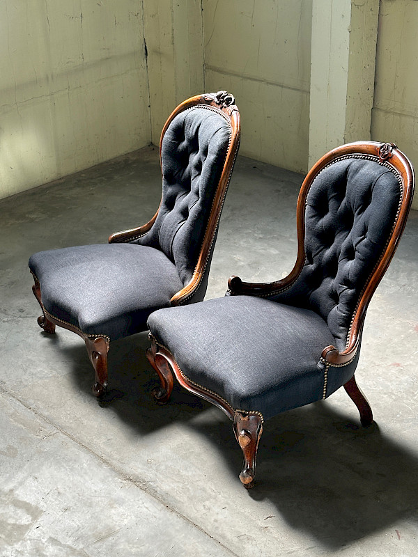 19th century Louis Philippe chauffeuses