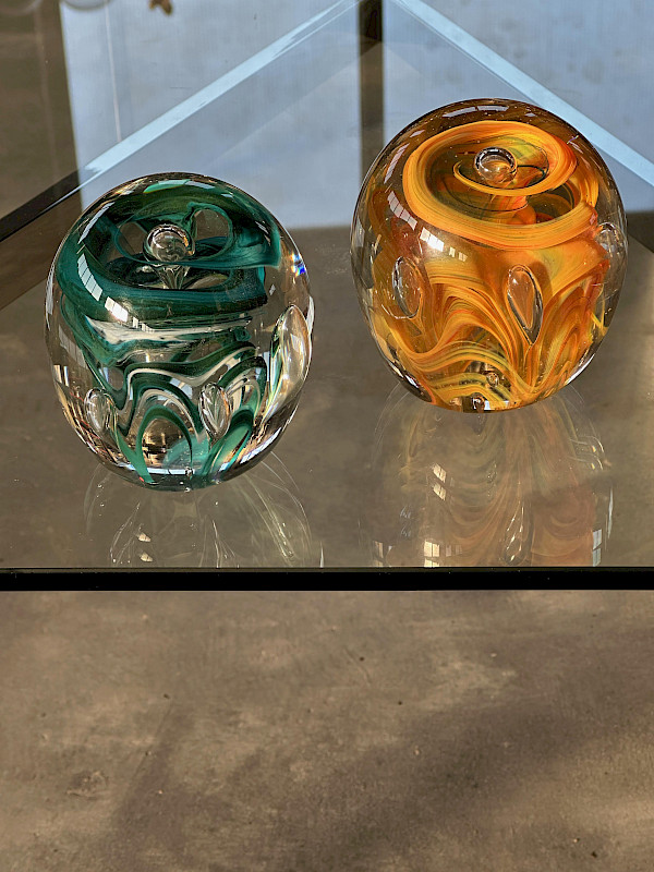 American studio art glass paperweights