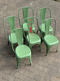 1950s Set of six Tolix Model A chairs by Xavier Pauchard