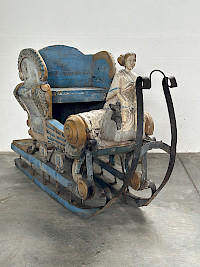 Handcrafted Wooden Sleigh (Austro-German, c. 1880-1900)