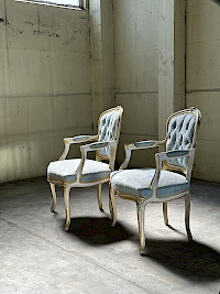Pair of French-Style Régence / Louis XV Fauteuils