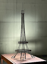 Mid-Century Parisian Icon: Eiffel Tower Wire Sculpture