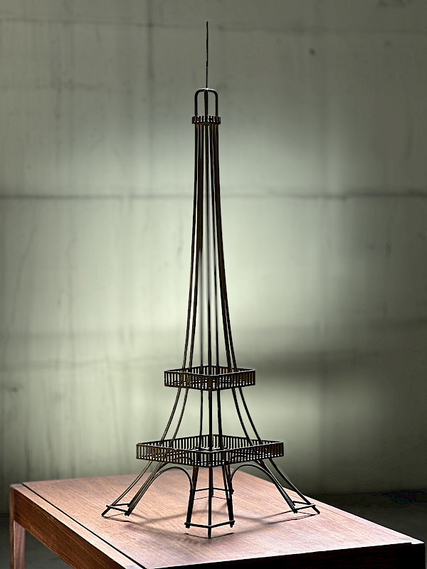 Mid-Century Parisian Icon: Eiffel Tower Wire Sculpture