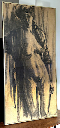 Dramatic Figuration: Charcoal Nude by Antoon Bogaert