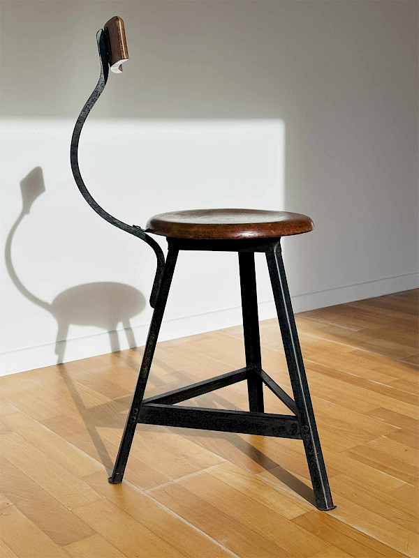 Mid-Century Belgian Industrialism Drafting stool