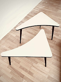 Mid-Century Modern organicism Boomrang coffee tables in the style of Bovenkamp