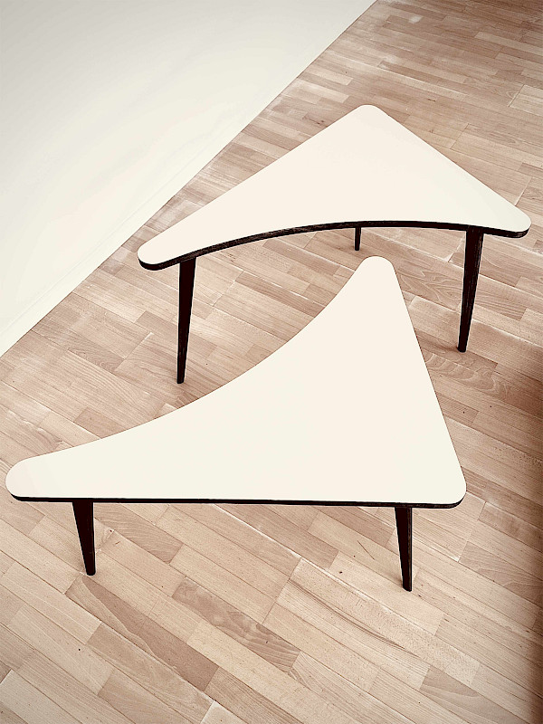 Mid-Century Modern organicism Boomrang coffee tables in the style of Bovenkamp